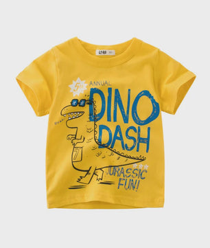 Zomer T-shirts Jongens 2-8 Jaar - Katoen, Korte Mouw met Leuke Prints