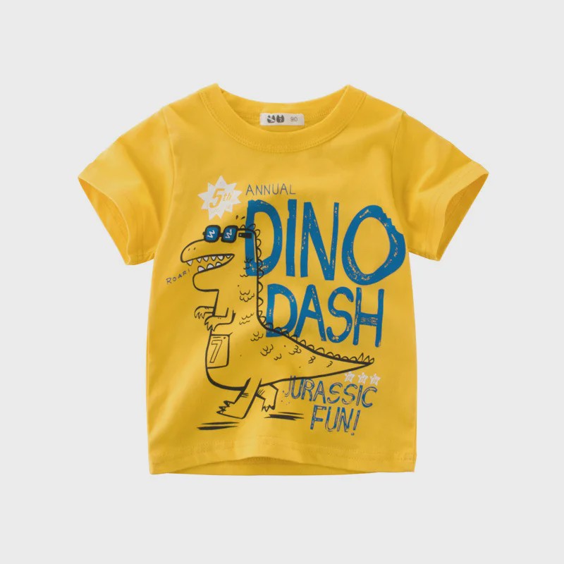 Zomer T-shirts Jongens 2-8 Jaar - Katoen, Korte Mouw met Leuke Prints