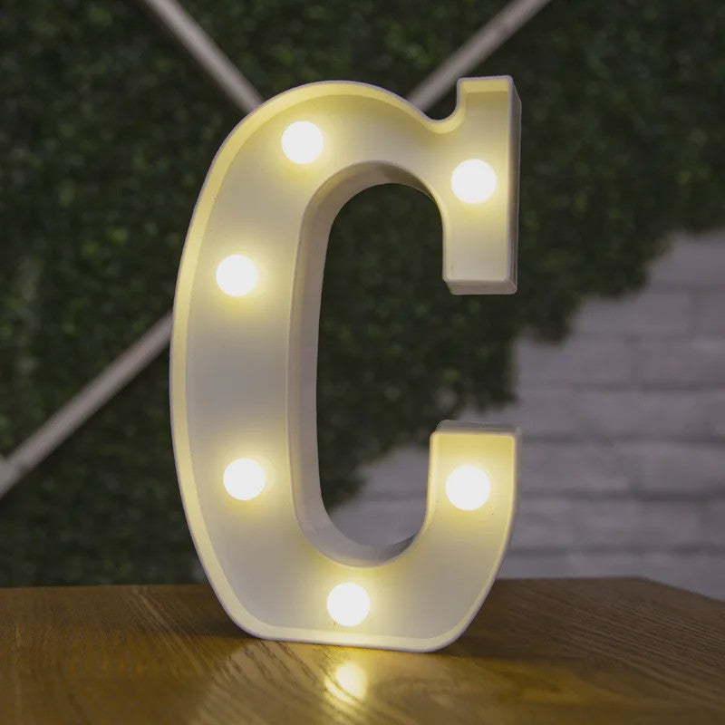Decoratieve LED Letter & Cijfer Lampen - Creëer Sfeer met Warm Licht