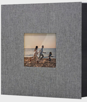 Linnen Fotoalbum voor 600 Foto's 4x6 inch met Venster & Horizontale/Verticale Insteekvakken