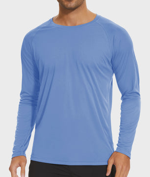 TACVASEN Heren UV-Bescherming T-shirt Lange Mouw - UPF 50+ Sneldrogend & Ademend