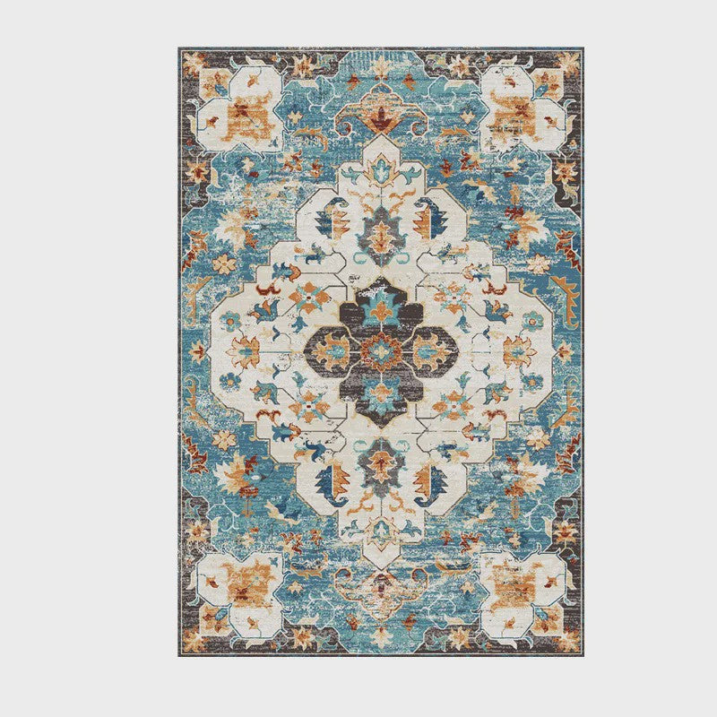 Wasbaar & Opvouwbaar Perzisch Retro Vloerkleed | Zacht Imitatie Kasjmier voor Woonkamer, Slaapkamer & Hal
