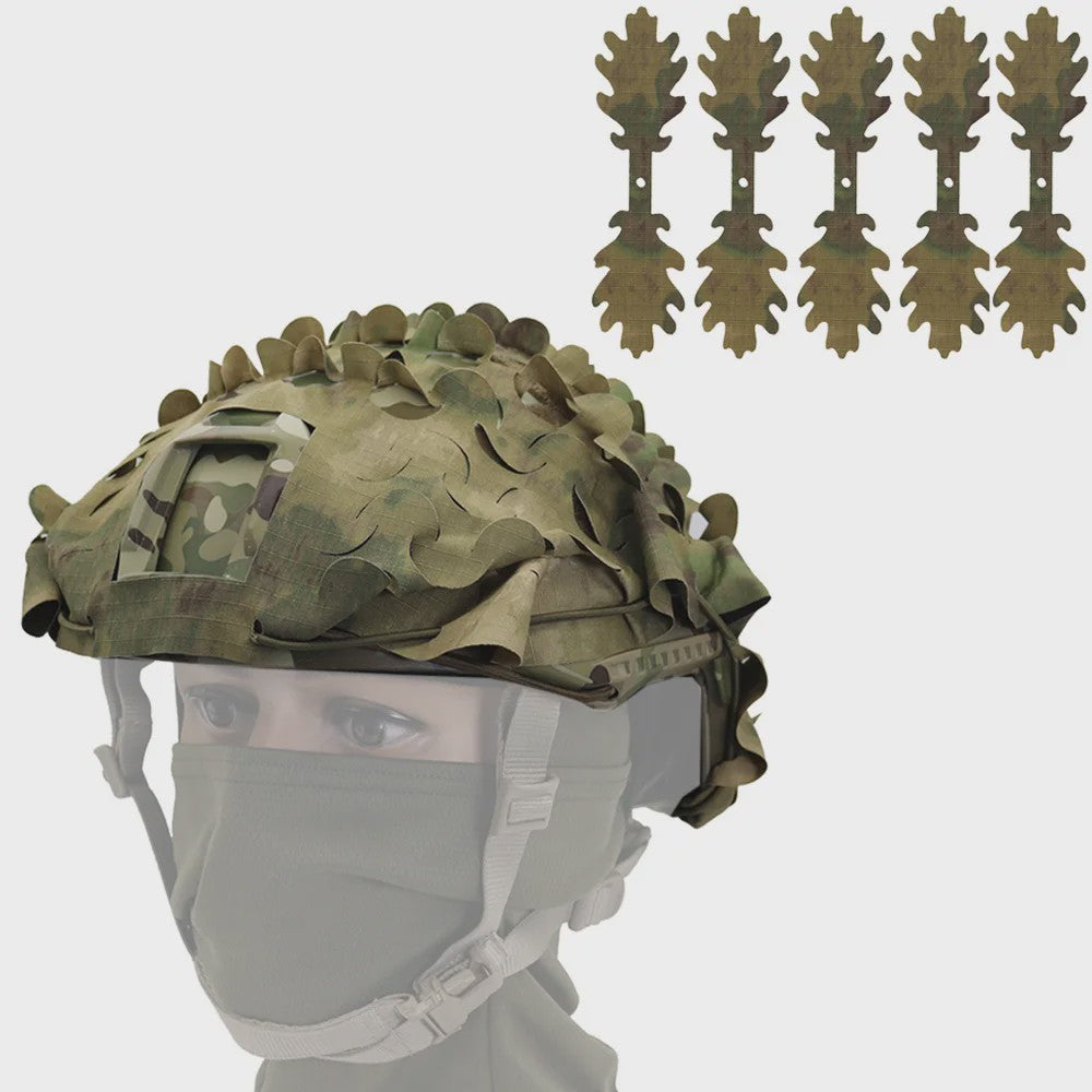 Tactische FAST Helm Cover met Laser Cutting 3D Camouflage - Jacht & Outdoor Accessoires
