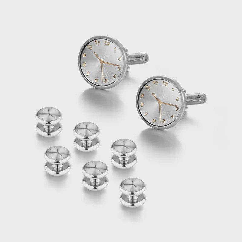 Set Manchetknopen en Tuxedo Studs voor Heren - Stijlvolle Accessoires voor Bruiloft en Feest