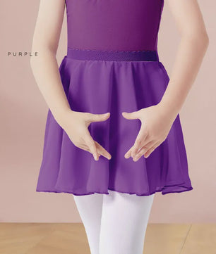 18 Colours Ballet Skirt Girls Toddler Kids Dance Chiffon Skirt Elastic Waist Short Dance Skirt for Girls Tutu Skirt for Ballet