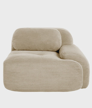 Moderne Corduroy Fauteuil Zonder Armleuningen met Kussen - SediaXL