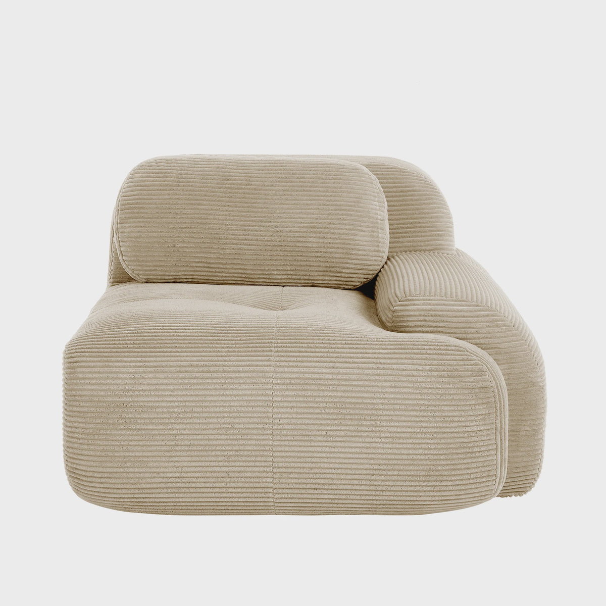 Moderne Corduroy Fauteuil Zonder Armleuningen met Kussen - SediaXL