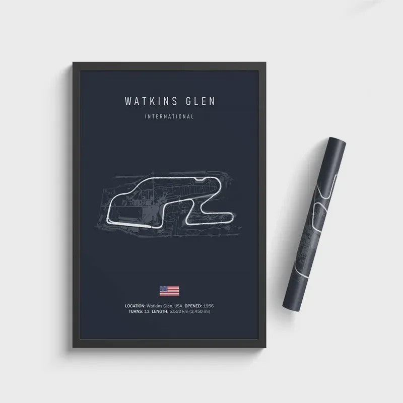 F1 Circuit Poster: Monaco Imola Track Art - Stijlvolle Motorsport Wall Art