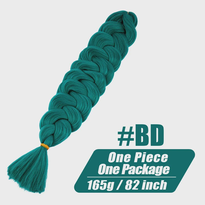 82 Inch Kanekalon Jumbo Braiding Hair - 165g Pre-Stretched Synthetisch Vlecht Haar voor Crocheten