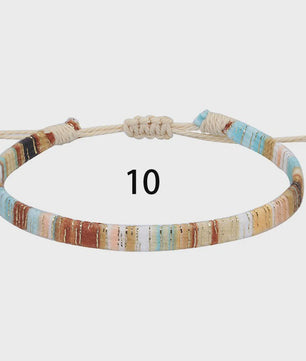 Handgemaakte Boho Anklet Armband - Geweven Stof, Verstelbaar, Beach & Ethnic Stijl