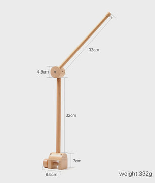 Houten Muziekdoosje Baby Mobiel - Draaiend & Kalmerende Melodieën voor de Babykamer