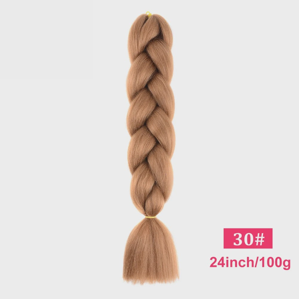 24 Inch Jumbo Braids Haarverlenging - Synthetisch Vlecht Haar in Kleurrijke Tinten