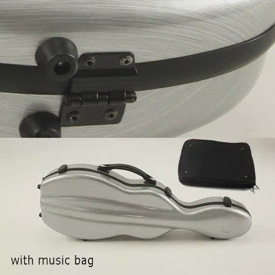Carbon Fiber Vioolkoffer met Afneembare Tas - Dubbele Draagband & Slot