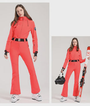 Dames Winter Ski-overall One Piece - Waterdicht, Winddicht & Warm - Outdoor Snowboard Jumpsuit