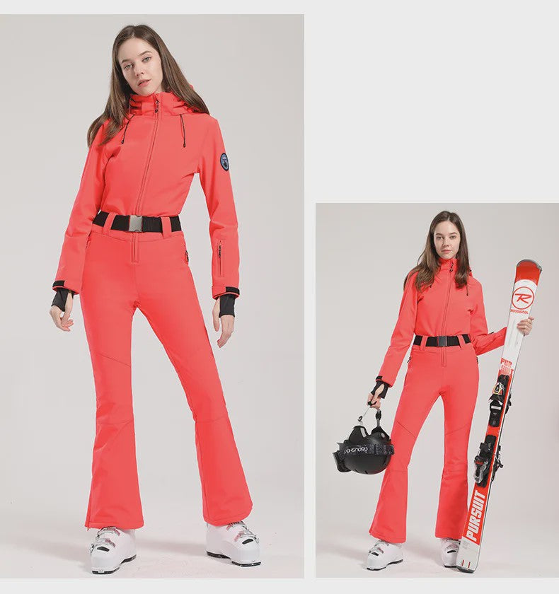 Dames Winter Ski-overall One Piece - Waterdicht, Winddicht & Warm - Outdoor Snowboard Jumpsuit