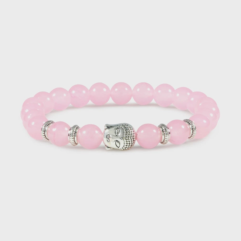 Natuurstenen Buddha Armband met Tijgeroog Kralen - Elastisch & Verstelbaar