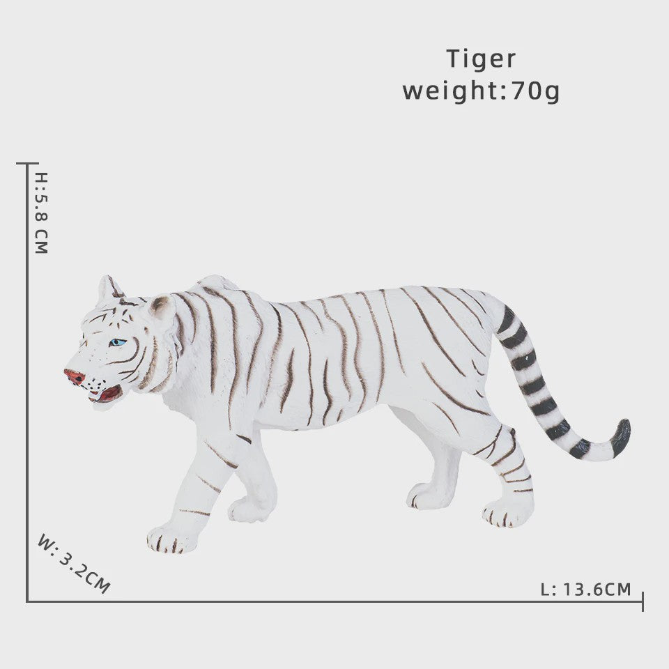 Realistische Wild Animal Speelgoed Set: Olifant, Leeuw, Cheetah, Tijger - Educatief Cadeau