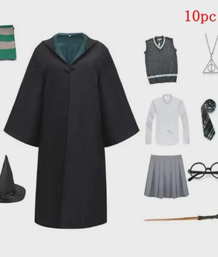 Harry Potter Cosplay Kostuum Set - Volwassenen & Kinderen - Gryffindor & Slytherin