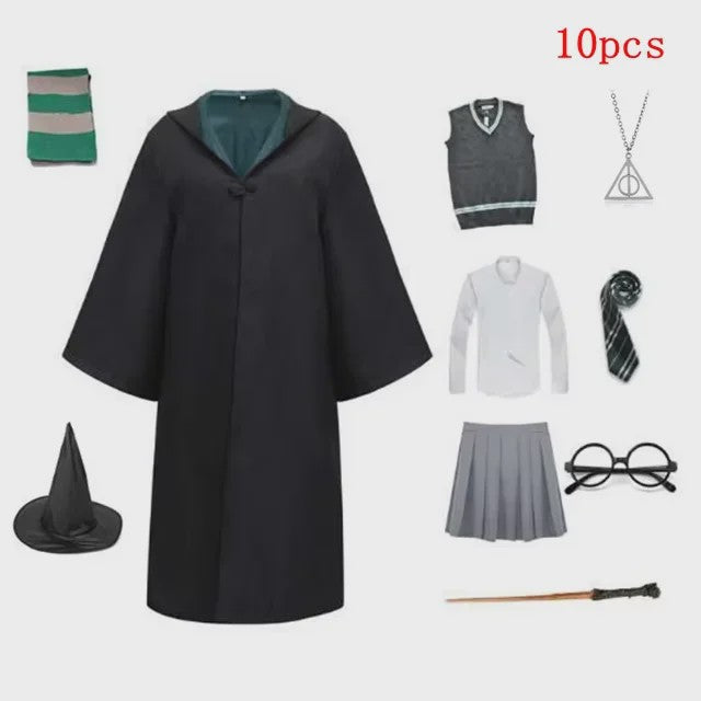 Harry Potter Cosplay Kostuum Set - Volwassenen & Kinderen - Gryffindor & Slytherin