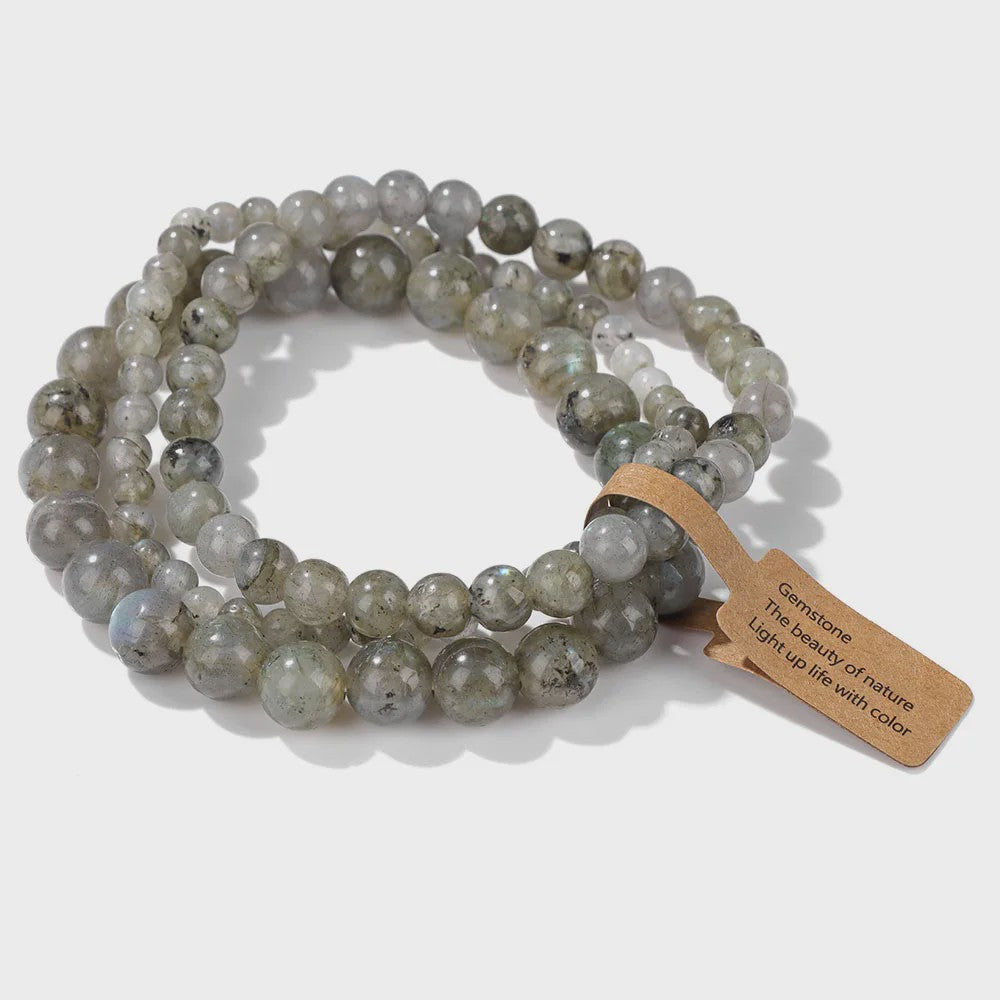 Set van 3 Natuurstenen Kralen Armbanden - Dames & Heren - 4, 6, 8 MM