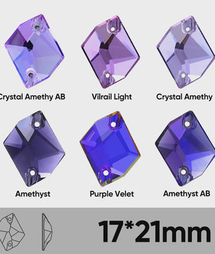 Paarse Strass Steentjes Platte Achterkant - Glas Kristal voor Kleding & Tassen DIY