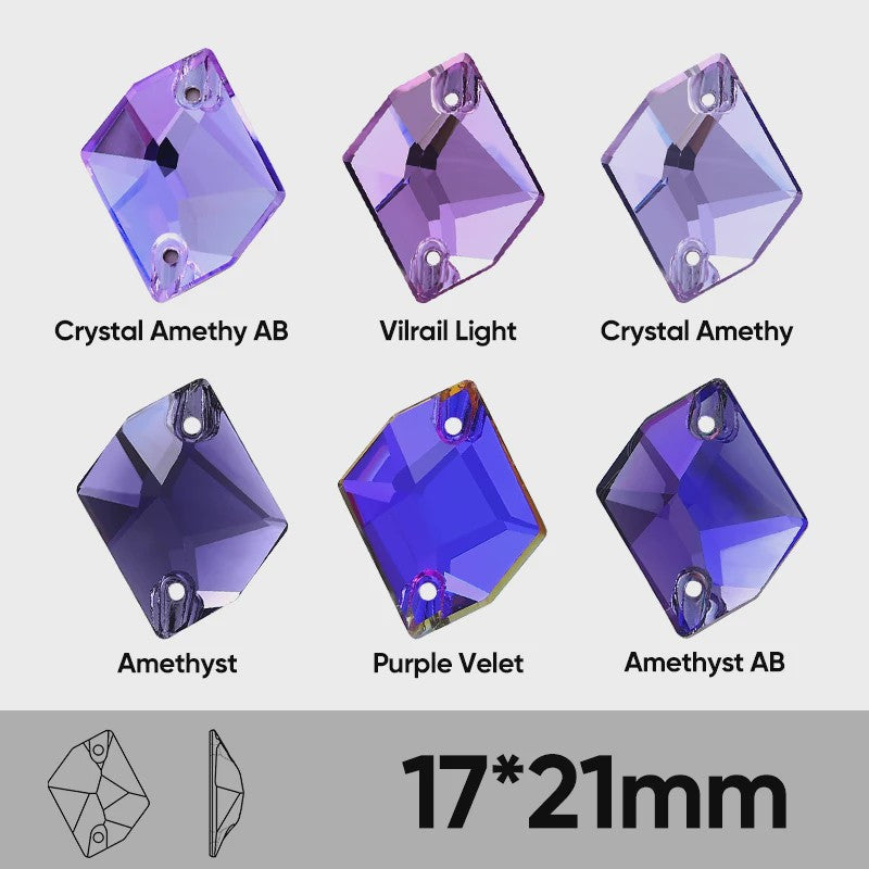 Paarse Strass Steentjes Platte Achterkant - Glas Kristal voor Kleding & Tassen DIY