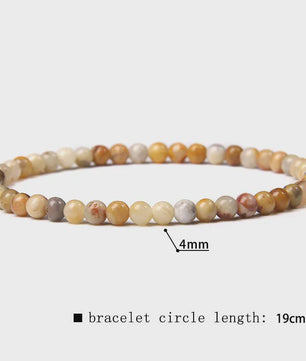 Natuursteen Armband met Kwarts, Kattenoog, Jades & Aquamarijn Kralen - Stretch Bangle voor Dames & Heren