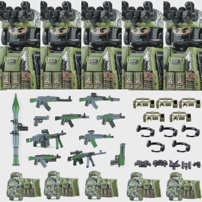 Bouwstenen Militaire Special Forces Commando Figuren met Wapens
