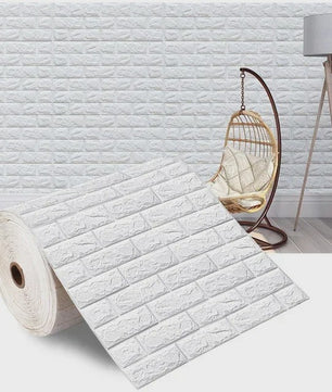 3D Baksteen Behang - Zelfklevend, Waterdicht Schuim Muursticker (70cm breed, 1/5/10m lang)