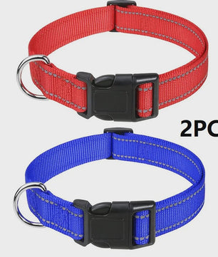 Verstelbare Halsband voor Honden en Puppies met Reflecterende Strepen - Veilig en Comfortabel