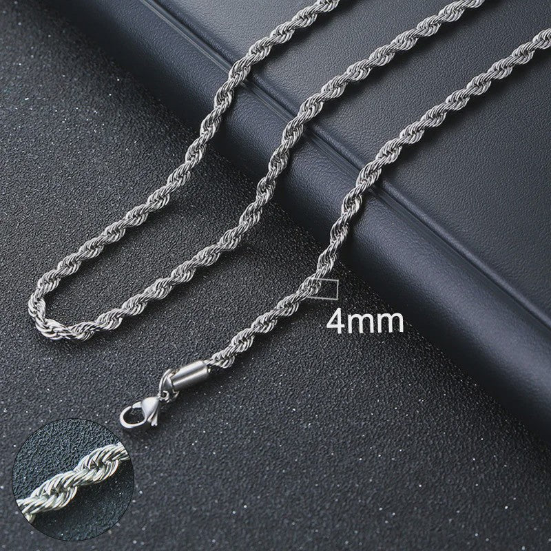 Vnox Gouden Kubaanse Ketting - Roestvrij Staal Unisex Halsketting