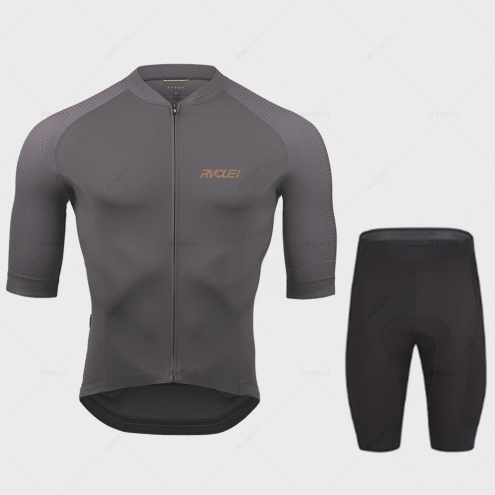 Pro Fiets Kleding Set Heren - Ademend Wielrenpak met Bib Shorts