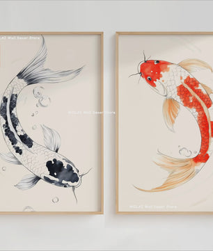 Retro Blauwe Sardine Canvas Poster - Mediterrane Stijl Wanddecoratie