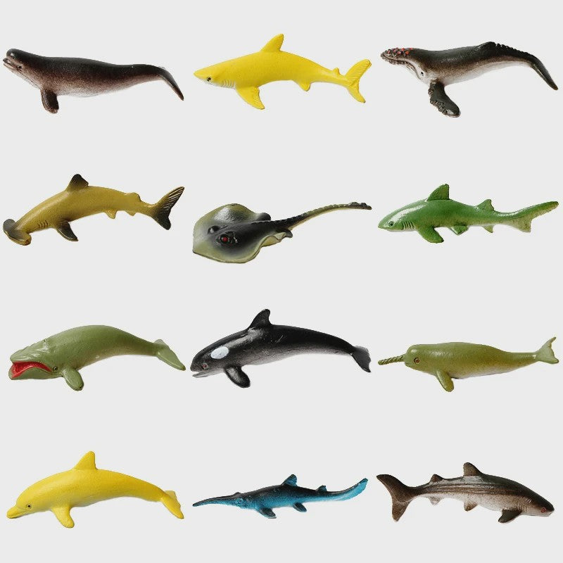 Plastic Dieren Speelgoed Collectie: Zee, Land & Insecten Miniatuur Set voor Kinderen