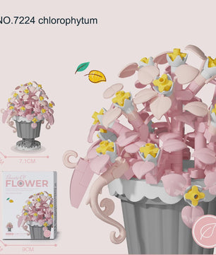 Bouwstenen Bloemen in Pot - Creatieve Mini Bloemenboeketten Bouwpakketten