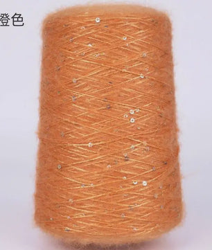 Zacht Pluche Mohair Garen met Pailletten - Kleurrijk Brei-, Haak- en Naaigaren (520g)