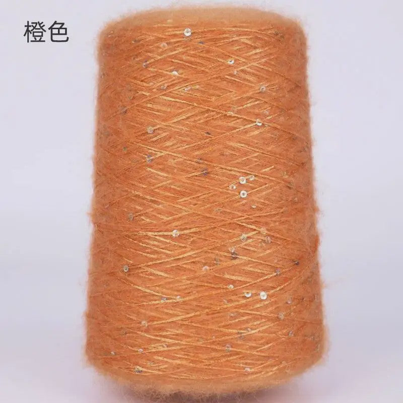 Zacht Pluche Mohair Garen met Pailletten - Kleurrijk Brei-, Haak- en Naaigaren (520g)