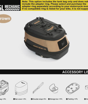 Rhinowalk Waterdichte Magnetische Motor Tanktas met Snelle Ontgrendeling - 6.5L