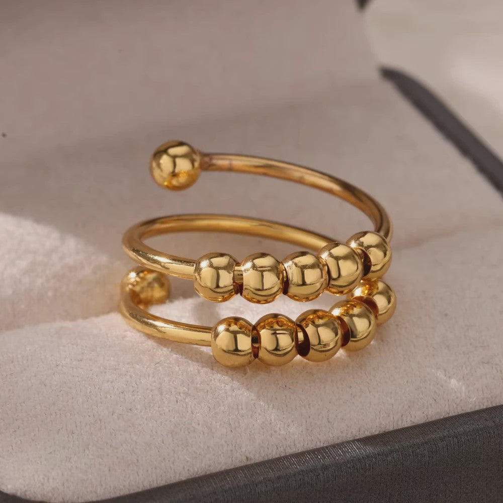 Luxe Gouden Ringen Set: Zirkonia & Boze Oog Design - Verstelbaar & Trendy