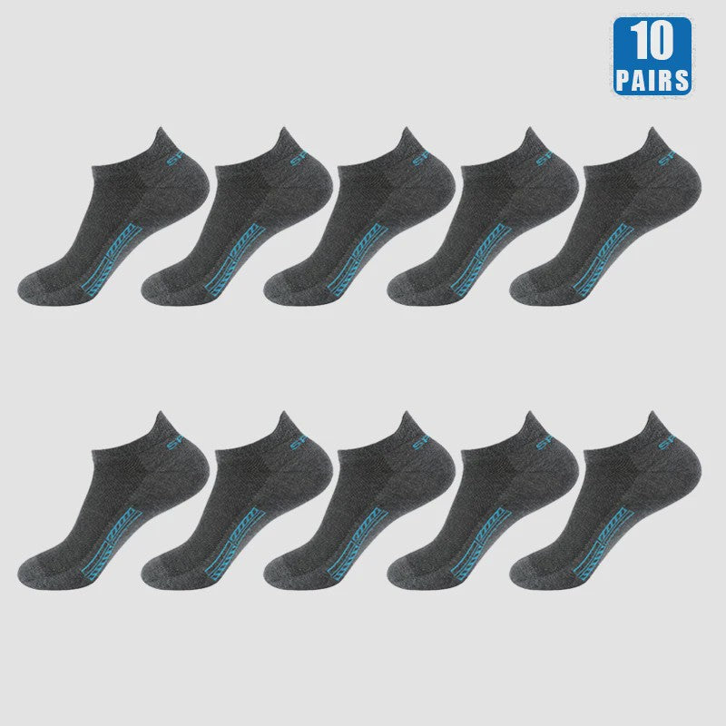 5/10 Paar Katoenen Sneakersokken Heren & Dames - Ademend Mesh & Comfortabel