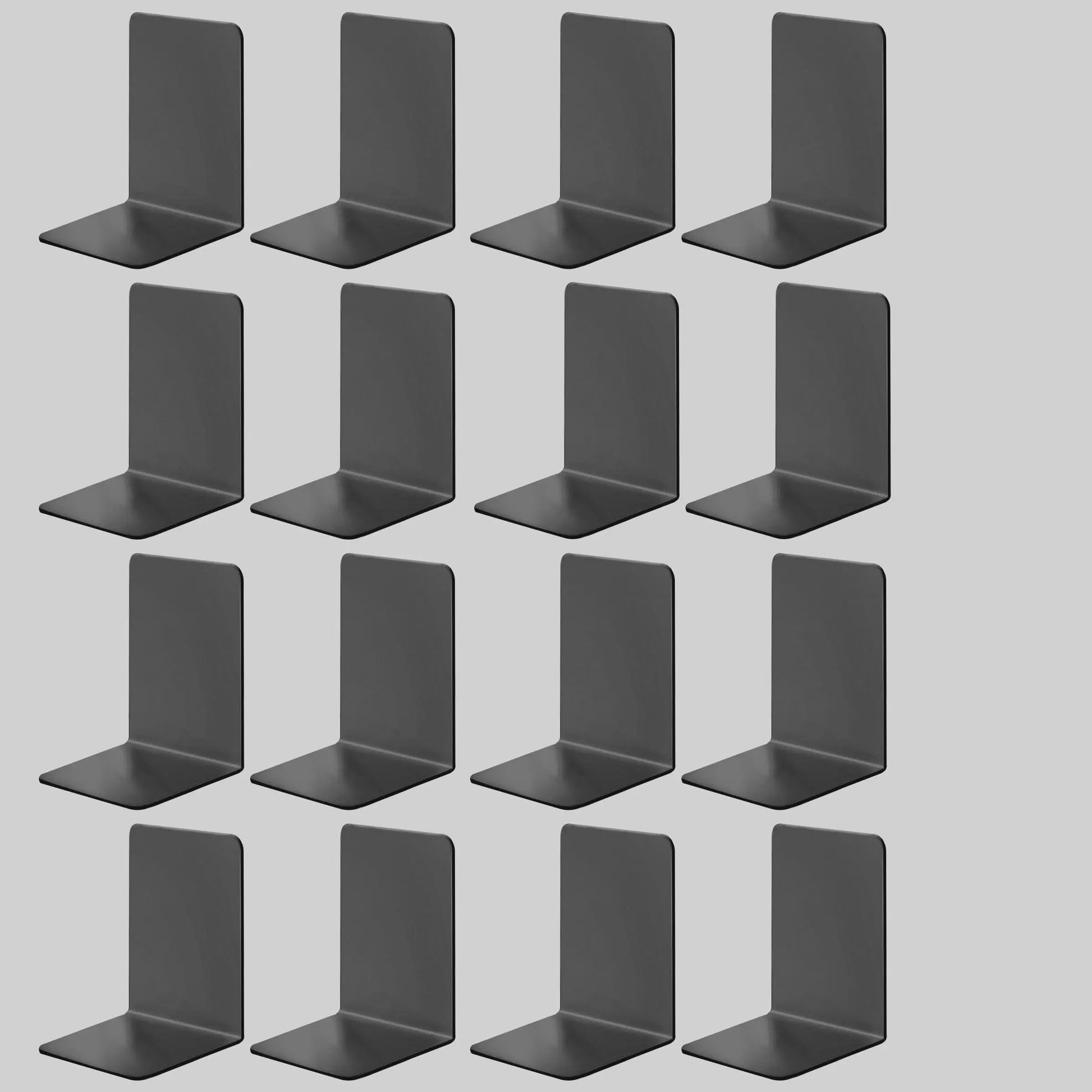 8x Stevige Doorzichtige Boekensteunen - Ideale Organizer voor Boeken, Films & CD's