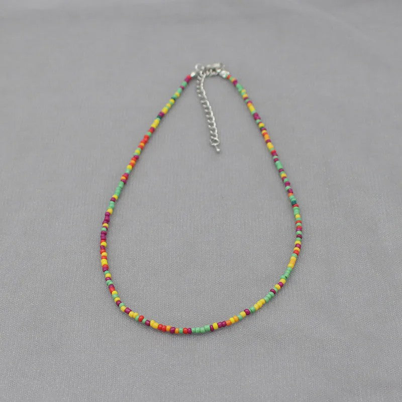 Kleurrijke Kralen Choker Ketting - Handgemaakt Bohemia Stijl