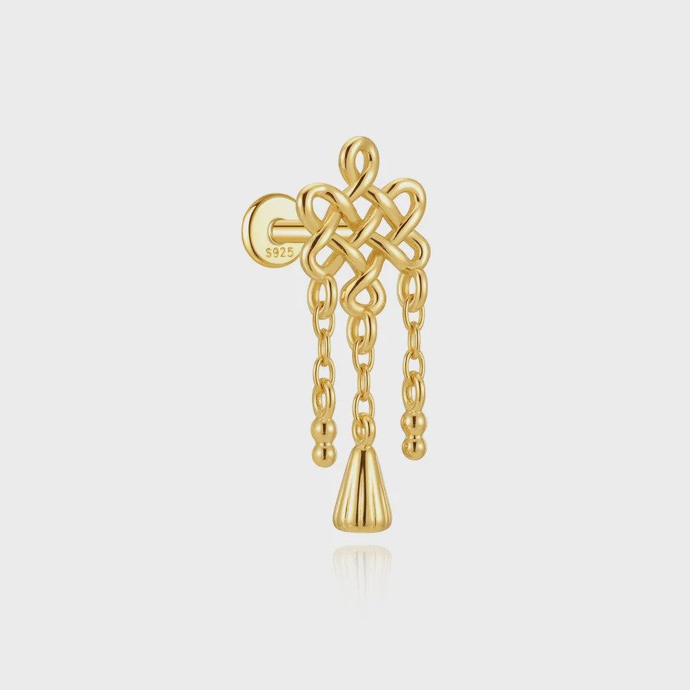 925 Sterling Zilveren Kolibrie Oorbellen Dames - 18K Goudkleurig Platte Achterkant Studs