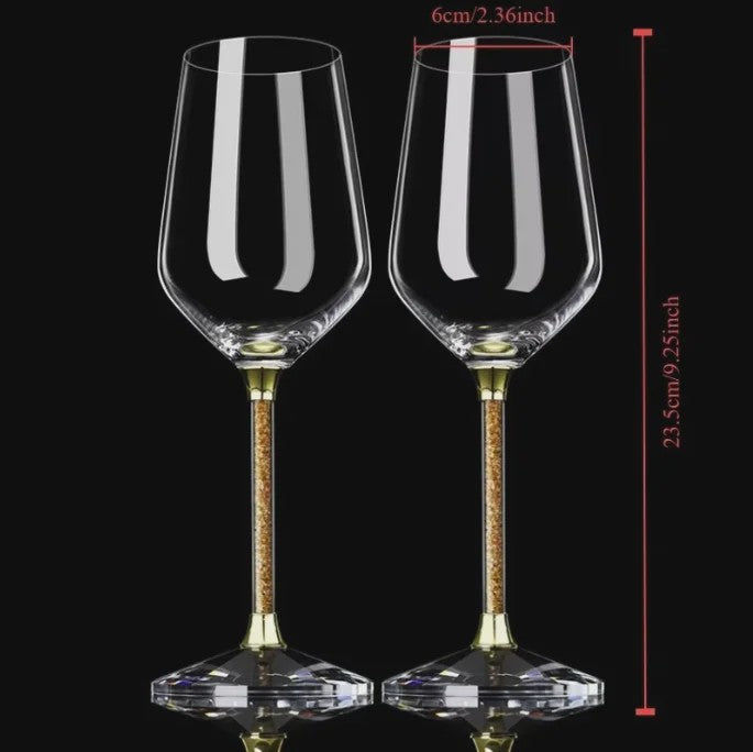 2pcs Light Luxury High-end Crystal Cup Red Wine Glass Set Tall Glass Party Wine Glass Glasses DrinkingGlasses for ChampagneFlute