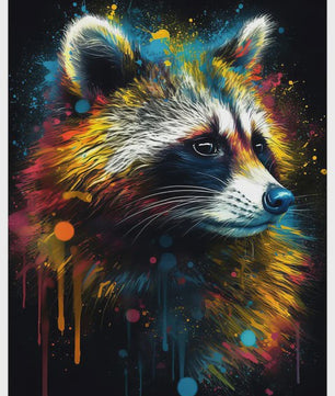 Abstracte Dieren Canvas Poster: Leeuw, Tijger, Aap, Uil - Muurdecoratie Woonkamer