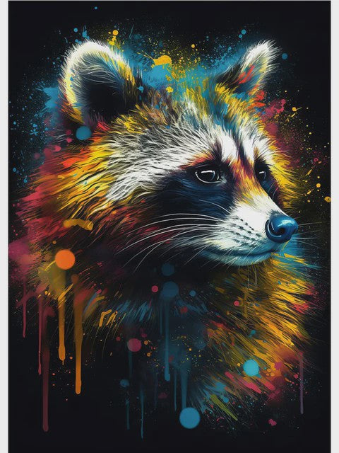 Abstracte Dieren Canvas Poster: Leeuw, Tijger, Aap, Uil - Muurdecoratie Woonkamer