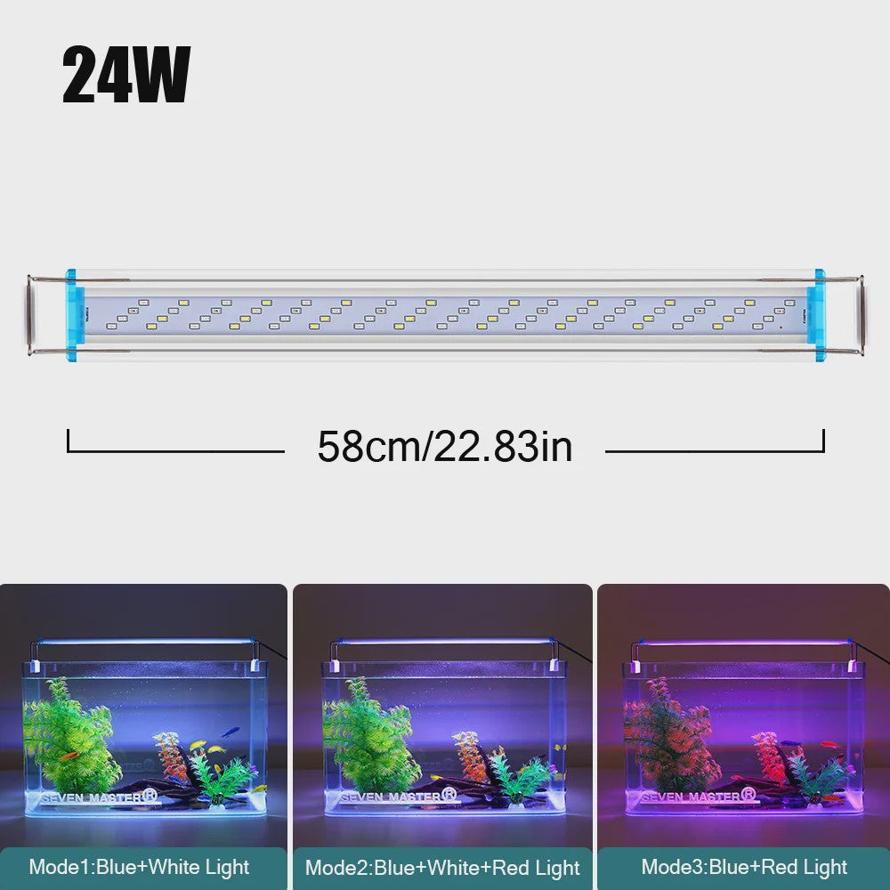 Super Bright LED Aquarium Lamp - Verstelbare Clip-on Verlichting voor Planten & Vissen (18-70cm)