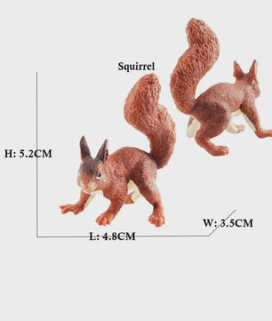 Set van 6 Realistische Dierenbeeldjes: Capibara, Eekhoorn & Marmot Speelgoed