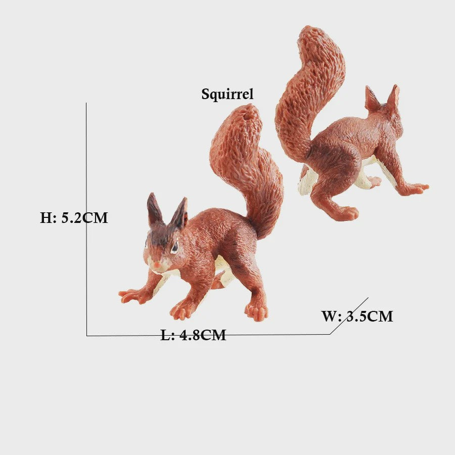 Set van 6 Realistische Dierenbeeldjes: Capibara, Eekhoorn & Marmot Speelgoed