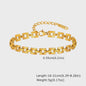 Gouden Roestvrij Staal Chunky Schakelarmband voor Dames - Waterdicht & Verstelbaar